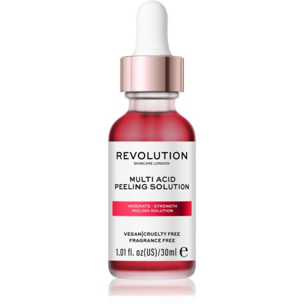 Revolution Skincare AHA + BHA Moderate Multi Acid Peeling Solution нежен серум за лице с пилинг ефект 30 мл.