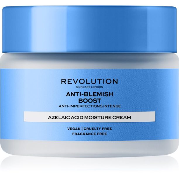 Revolution Skincare Boost Anti Blemish Azelaic Acid успокояващ и хидратиращ крем за кожа с хиперпигментация 50 мл.