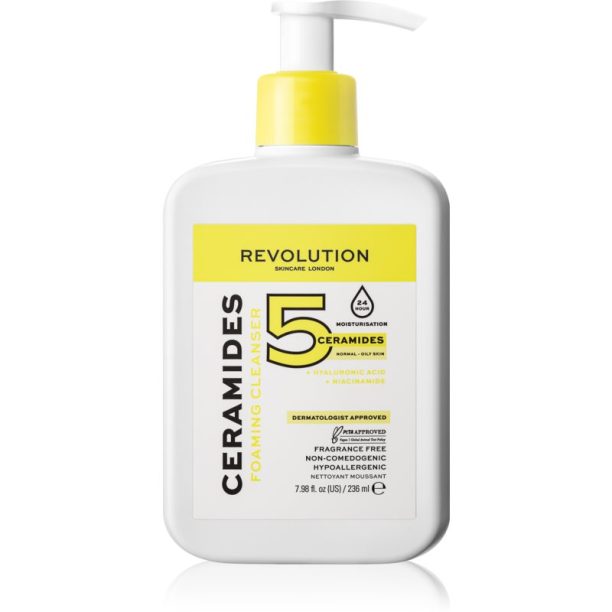 Revolution Skincare Ceramides нежен почистващ пенлив крем  за мазна и проблемна кожа 236 мл. на ниска цена