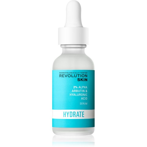 Revolution Skincare Hyaluronic Acid & 2% Alpha Arbutin озаряващ хидратиращ серум 30 мл. на ниска цена