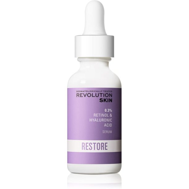 Revolution Skincare Retinol 0.3% ретинолов серум против бръчки с хиалуронова киселина 30 мл.