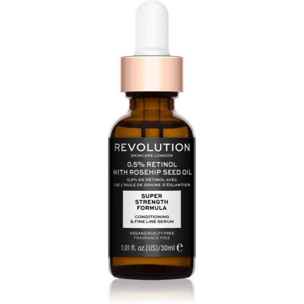 Revolution Skincare Retinol 0.5% With Rosehip Seed Oil хидратиращ серум против бръчки 30 мл. на ниска цена