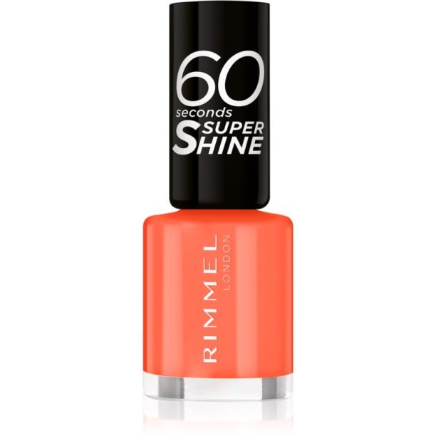 Rimmel 60 Seconds Super Shine лак за нокти цвят 404 Ora-ngy Vibe 8 мл.