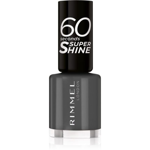 Rimmel 60 Seconds Super Shine лак за нокти цвят 905 Girl In Grey 8 мл.