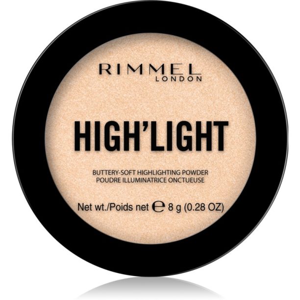 Rimmel High'light компактна озаряваща пудра цвят 001 Sparkling Wine 8 гр. на ниска цена