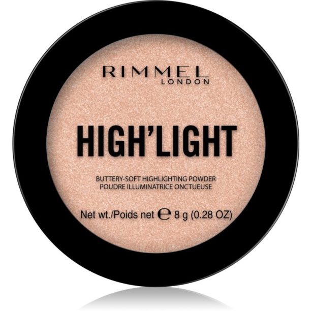 Rimmel High'light компактна озаряваща пудра цвят 002 Candelit 8 гр.