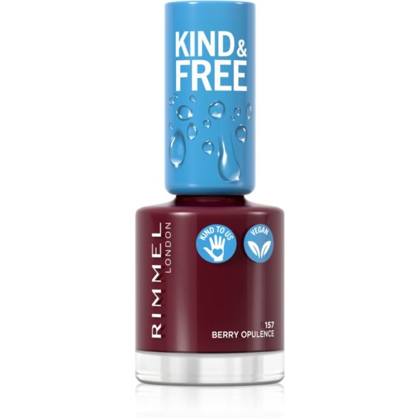 Rimmel Kind & Free лак за нокти цвят 157 Berry Opulence 8 мл.