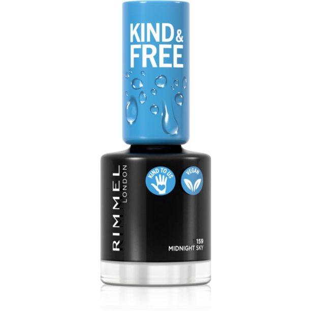 Rimmel Kind & Free лак за нокти цвят 159 Midnight Sky 8 мл.