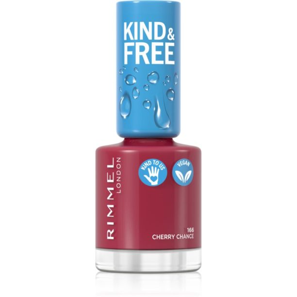 Rimmel Kind & Free лак за нокти цвят 166 Cherry Chance 8 мл. на ниска цена