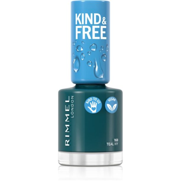 Rimmel Kind & Free лак за нокти цвят 168 Teal Ivy 8 мл. на ниска цена