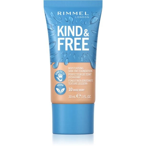 Rimmel Kind & Free лек хидратиращ фон дьо тен цвят 10 Rose Ivory 30 мл. на ниска цена