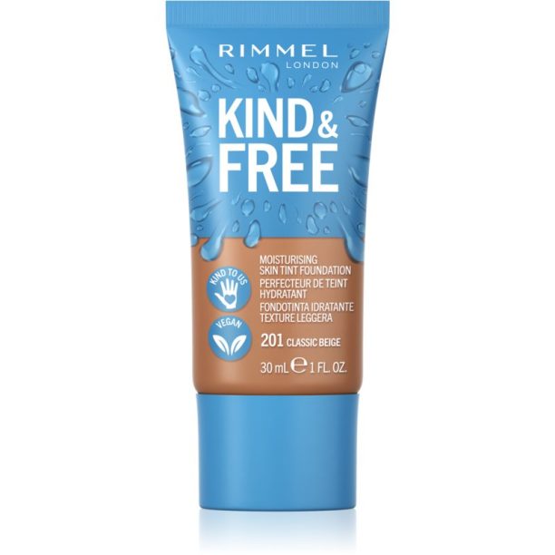 Rimmel Kind & Free лек хидратиращ фон дьо тен цвят 201 Classic Beige 30 мл. на ниска цена