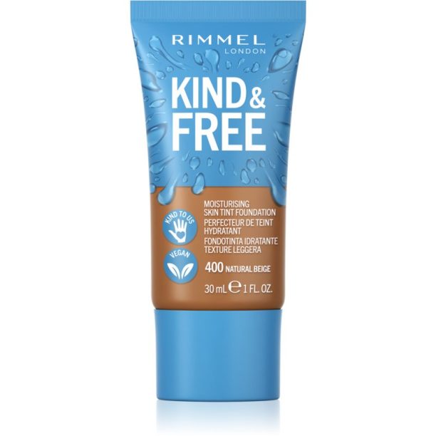 Rimmel Kind & Free лек хидратиращ фон дьо тен цвят 400 Natural Beige 30 мл. на ниска цена