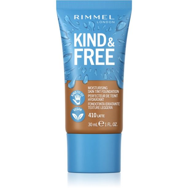 Rimmel Kind & Free лек хидратиращ фон дьо тен цвят 410 Latte 30 мл. на ниска цена