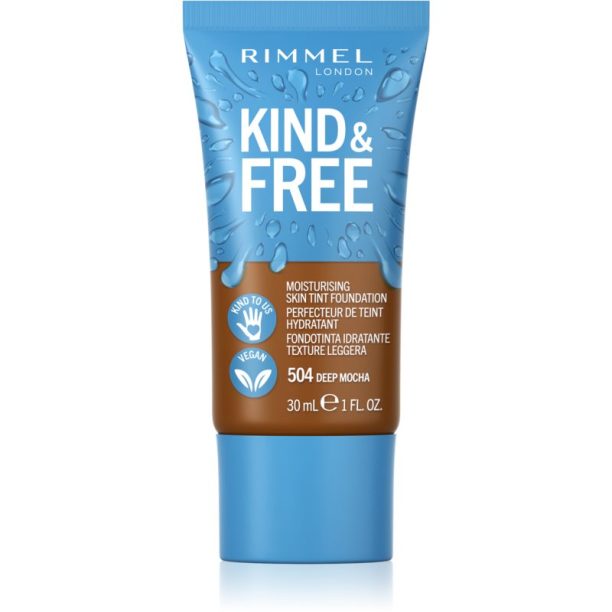 Rimmel Kind & Free лек хидратиращ фон дьо тен цвят 504 Deep Mocha 30 мл. на ниска цена