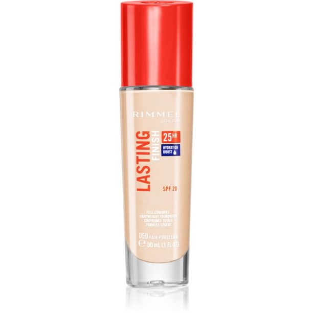 Rimmel Lasting Finish 25H течен фон дьо тен SPF 20 цвят 050 Fair Porcelain 30 мл. на ниска цена