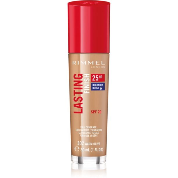 Rimmel Lasting Finish 25H течен фон дьо тен SPF 20 цвят 302 Warm Olive 30 мл. на ниска цена