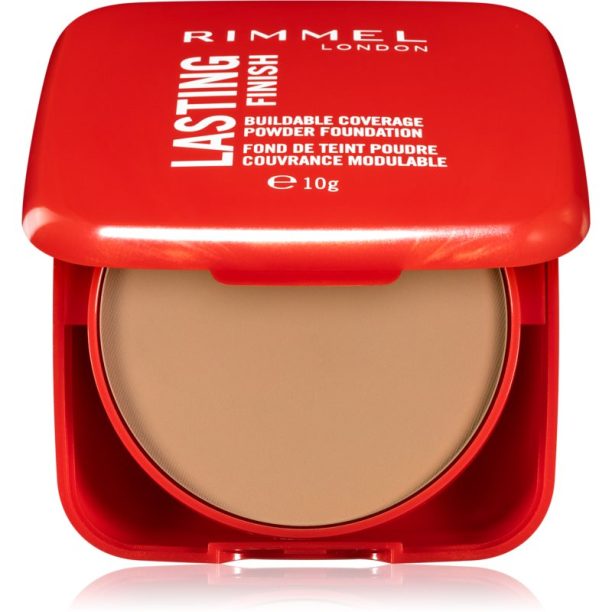 Rimmel Lasting Finish Buildable Coverage нежна компактна пудра цвят 007 Golden Beige 7 гр. на ниска цена