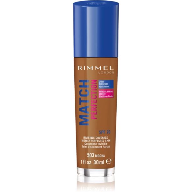 Rimmel Match Perfection течен фон дьо тен SPF 20 цвят 503 Mocha 30 мл. на ниска цена