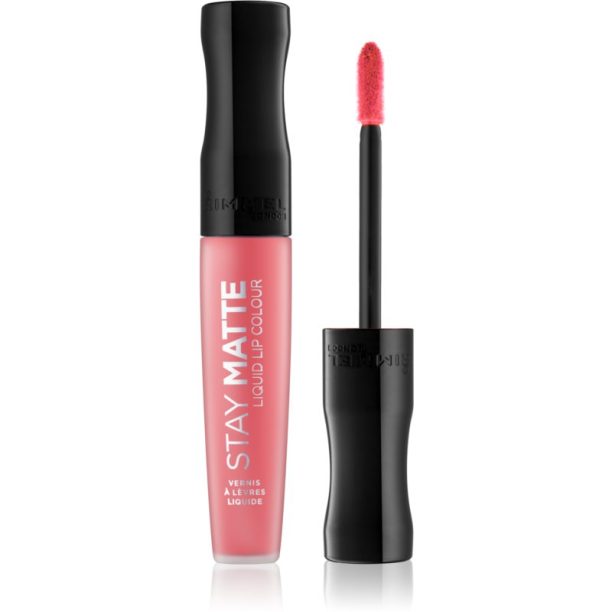 Rimmel Stay Matte матиращо течно червило цвят 600 Coral Sass 5.5 мл.