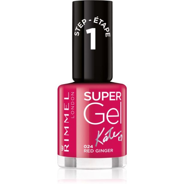 Rimmel Super Gel By Kate гел лак за нокти без използване на UV/LED лампа цвят 024 Red Ginger 12 мл. на ниска цена