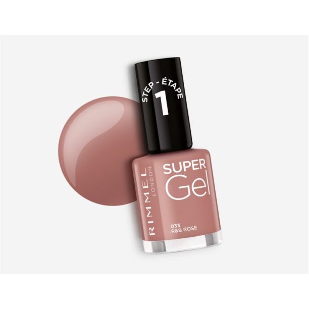 Rimmel Super Gel гел лак за нокти без използване на UV/LED лампа цвят 033 R&B Rose 12 мл. купи на топ цена