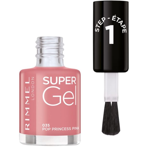 Rimmel Super Gel гел лак за нокти без използване на UV/LED лампа цвят 035 Pop Princess Pink 12 мл. купи на топ цена