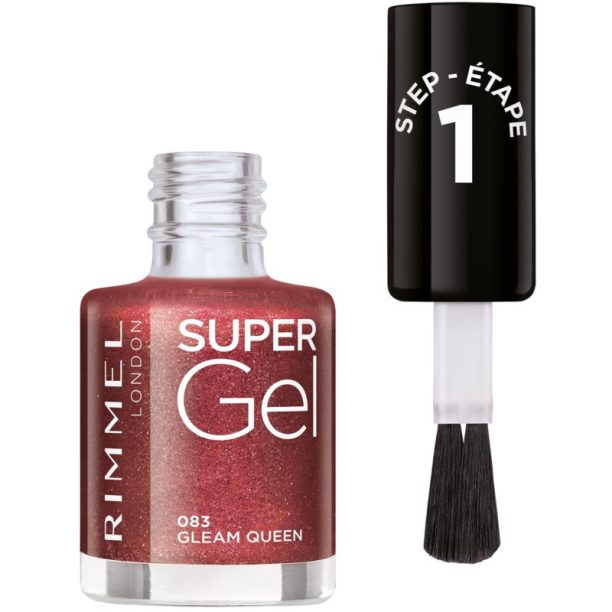 Super Gel Super Gel Rimmel Super Gel гел лак за нокти без използване на UV/LED лампа цвят 083 Gleam Queen 12 мл. - оригинален продукт