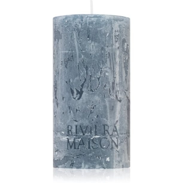 Rivièra Maison Pillar Candle Grey Blue свещ 7x13 см