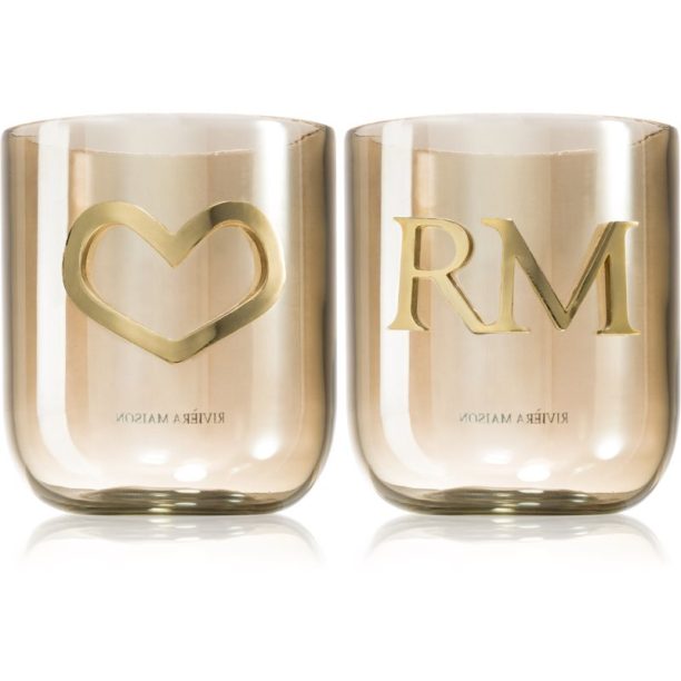 Rivièra Maison Votive RM Love Set стъклен свещник за чаена свещ 2x350 гр.