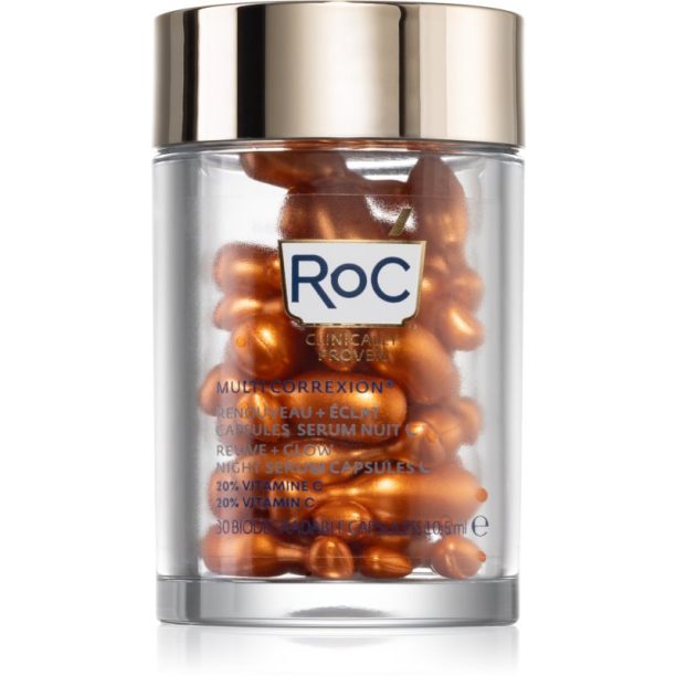 RoC Multi Correxion Revive + Glow активен витаминен нощен серум в капсули 30 бр. на ниска цена