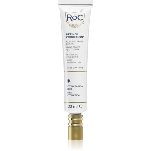 RoC Retinol Correxion Wrinkle Correct Daily Moisturiser дневен хидратиращ крем против стареене на кожата SPF 30 30 мл. на ниска цена