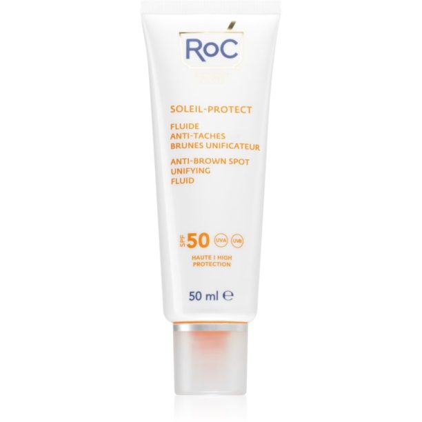 RoC Soleil Protect Anti Brown Spots Unifying Fluid лек защитен флуид против тъмни петна SPF 50 50 мл.