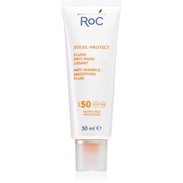 RoC Soleil Protect Anti Wrinkle Smoothing Fluid лек защитен флуид против стареене на кожата SPF 50 50 мл.