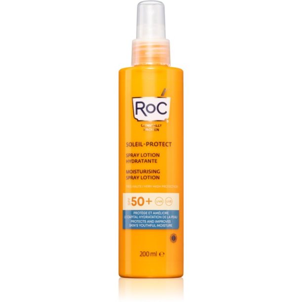 RoC Soleil Protect Moisturising Spray Lotion слънцезащитен хидратиращ спрей SPF 50+ 200 мл.