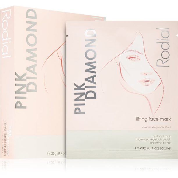 Rodial Pink Diamond Lifting Face Mask лифтинг платнена маска 4x20 гр.