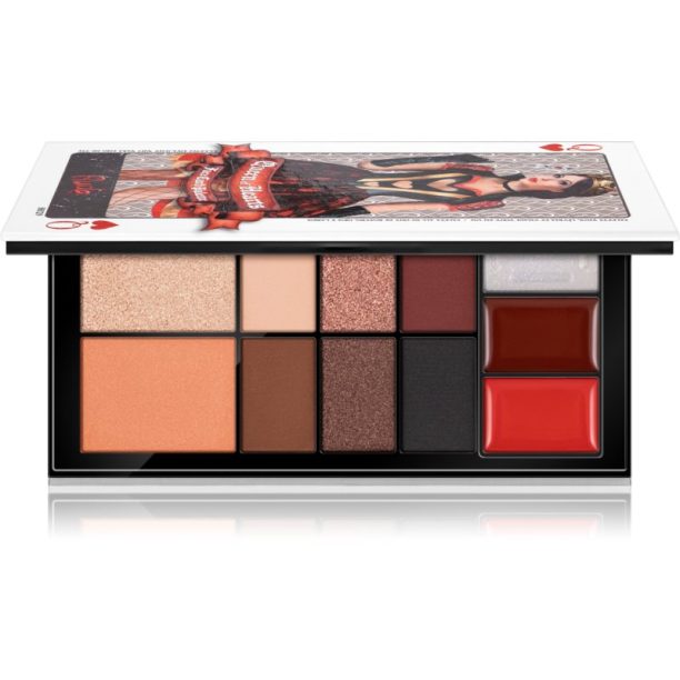 Rude Cosmetics Face Card Palette палитра за цялото лице цвят Queen of Hearts 14.6 гр.