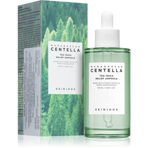 SKIN1004 Madagascar Centella Tea-Trica Relief Ampoule успокояващ серум за лице за проблемна кожа