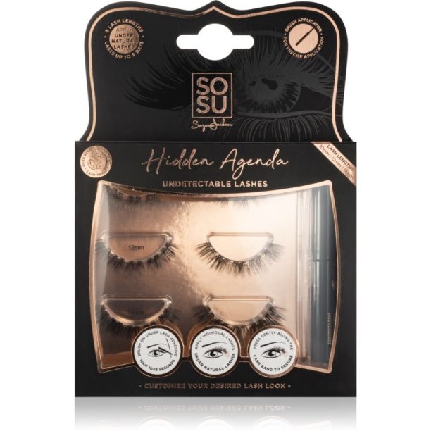 SOSU Cosmetics Hidden Agenda Undetectable Lashes комплект (за мигли ) на ниска цена