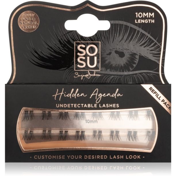 SOSU Cosmetics Hidden Agenda Undetectable Lashes лепящи снопчета мигли без възли 10 mm