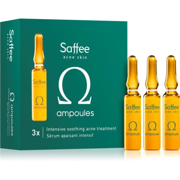 Saffee Acne Skin Omega Ampoules - 3x Intensive Soothing Acne Treatment ампули – 3-дневен стартов успокояване на симптомите на акне 3x2 мл. на ниска цена