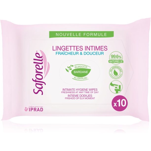 Saforelle Intim whipes кърпички за интимна хигиена 10 бр.