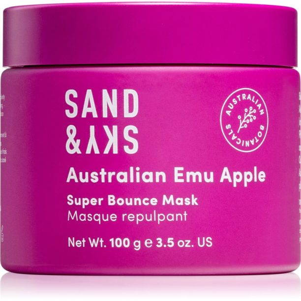 Sand & Sky Australian Emu Apple Super Bounce Mask хидратираща и озаряващ маска за лице 100 гр. на ниска цена