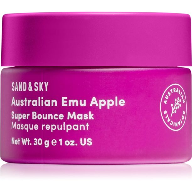 Sand & Sky Australian Emu Apple Super Bounce Mask хидратираща и озаряващ маска за лице 30 гр.