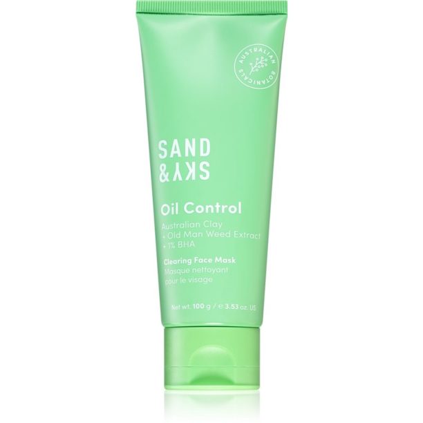 Sand & Sky Oil Control Clearing Face Mask нормализираща дълбоко почистваща маска за мазна и проблемна кожа 100 гр. на ниска цена