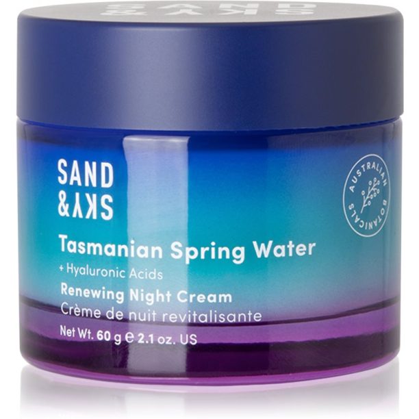 Sand & Sky Tasmanian Spring Water Renewing Night Cream възстановяващ нощен крем 60 гр. на ниска цена