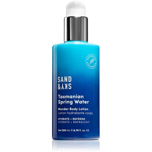 Sand & Sky Tasmanian Spring Water Wonder Body Lotion леко хидратиращо и подхранващо мляко за тяло 200 мл. на ниска цена