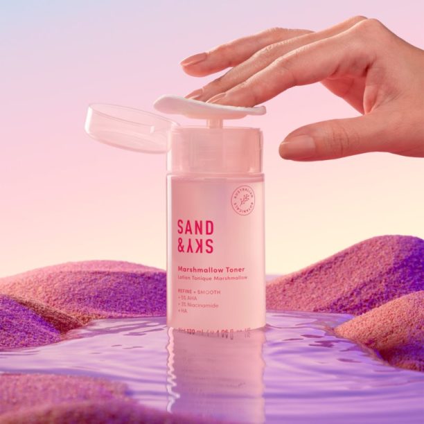 Sand & Sky The Essentials Marshmallow Toner нежен ексфолиращ тоник за възобновяване на повърхността на кожата 120 мл. купи на топ цена