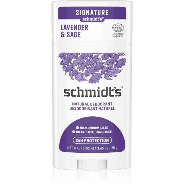 Schmidt's Lavender & Sage дезодорант стик 75 гр.