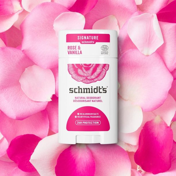 Schmidt's Rose + Vanilla дезодорант-стик без съдържание на алуминиеви соли 75 гр. на ниска цена